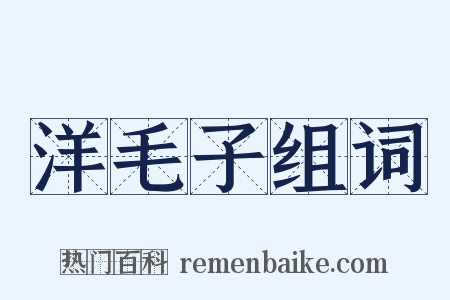 洋毛子组词是什么意思的图片